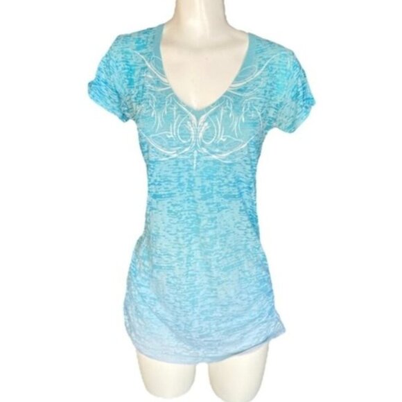Cruel girl T shirt size medium blue burnout - Picture 2 of 7